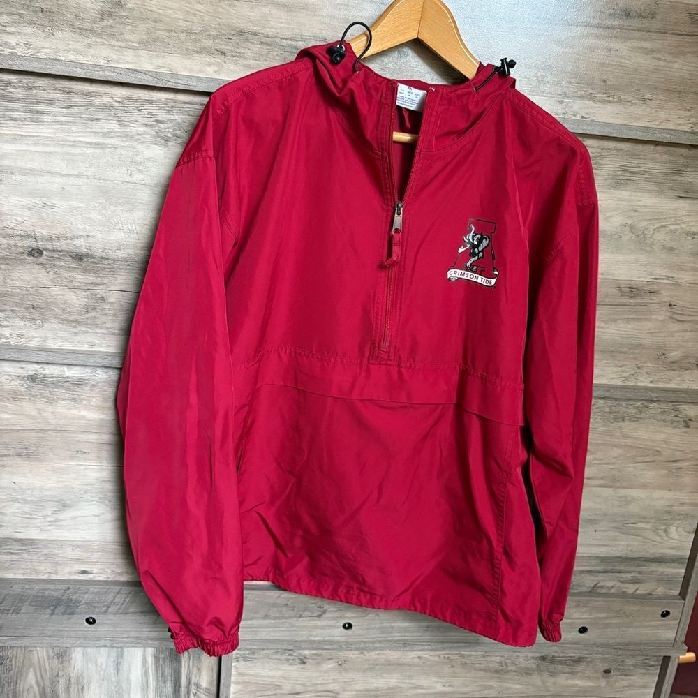Crimson Tide Alabama Champion Quarter-Zip Hooded Light Jacket Adult M Roll Tide